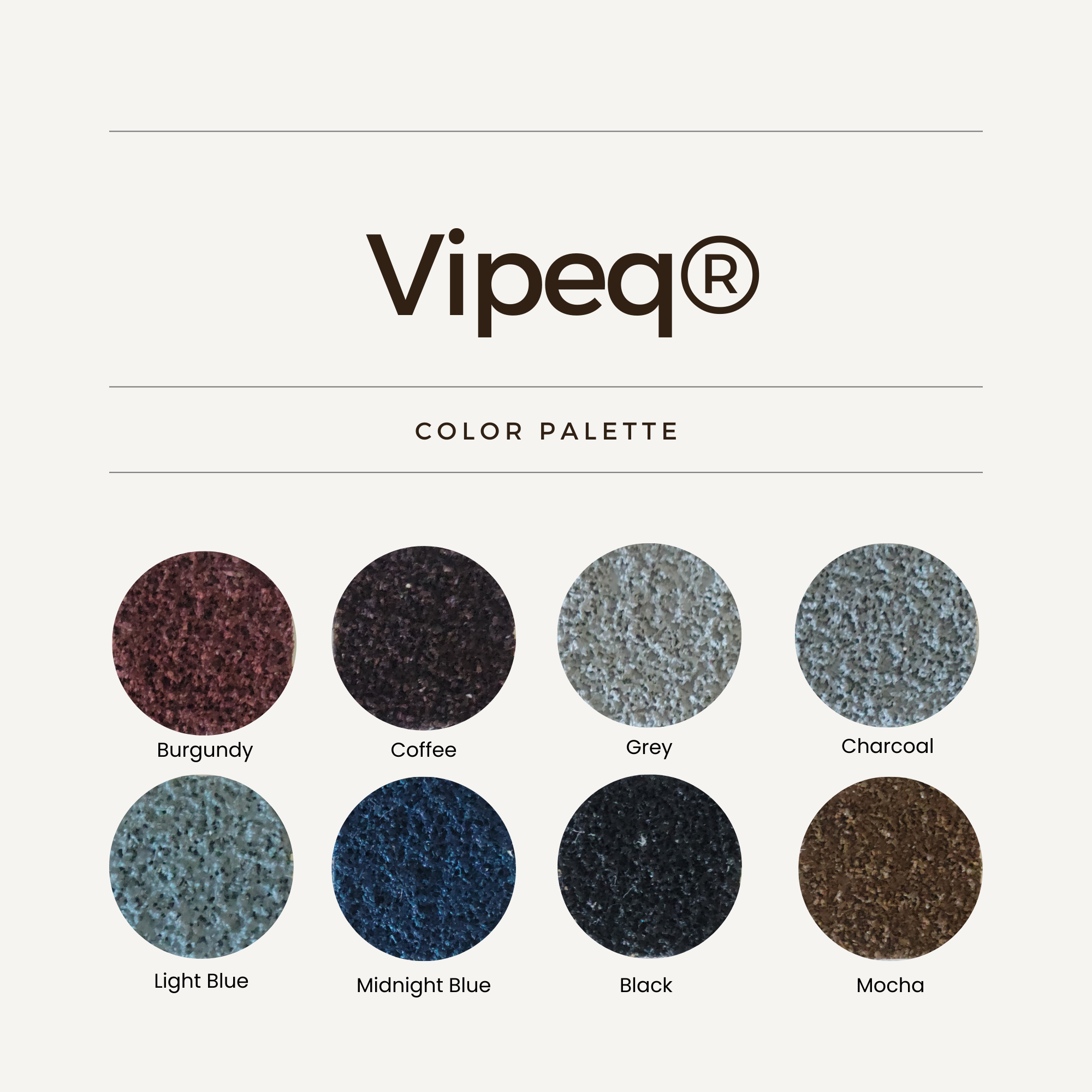 spray cork color swatches: burgundy, coffee, light grey, charcoal, light blue, midnight blue, black, mocha.