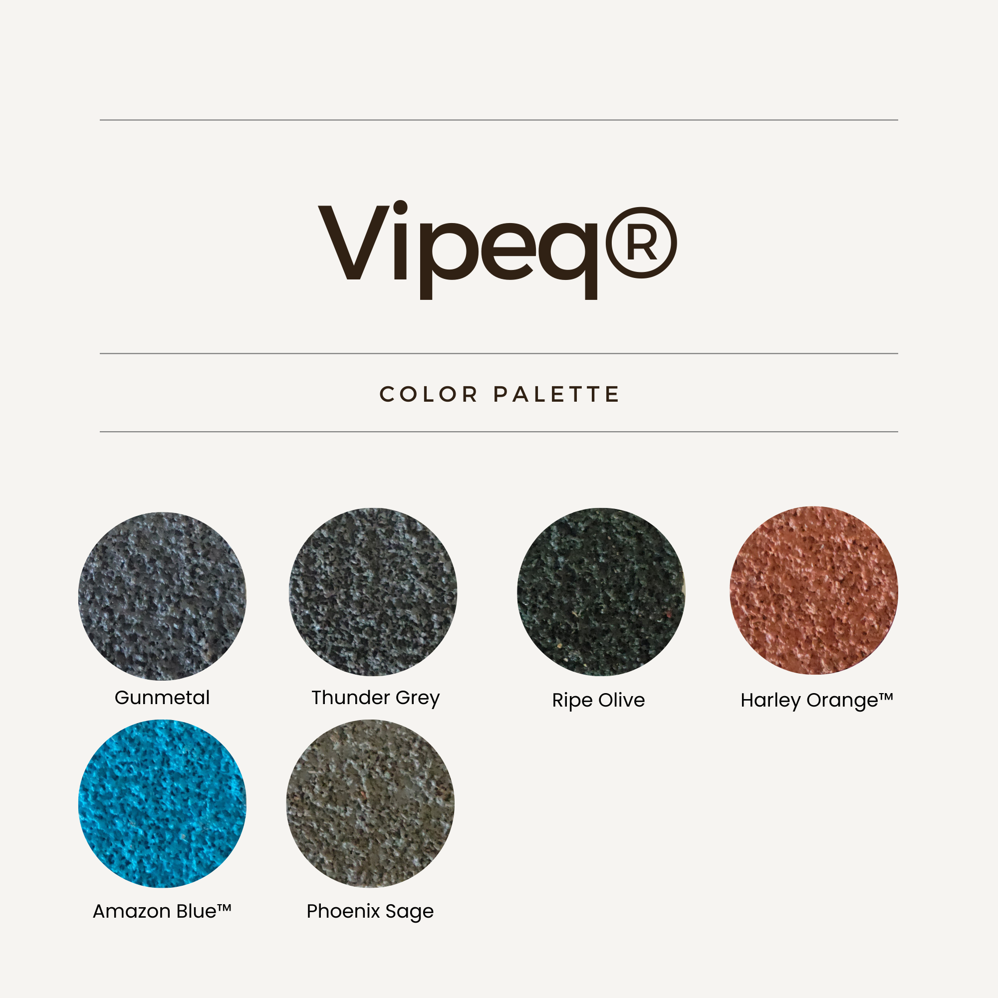 spray cork color swatches: gunmetal, thunder grey, ripe olive, Harley orange, Amazon blue, phoenix sage.